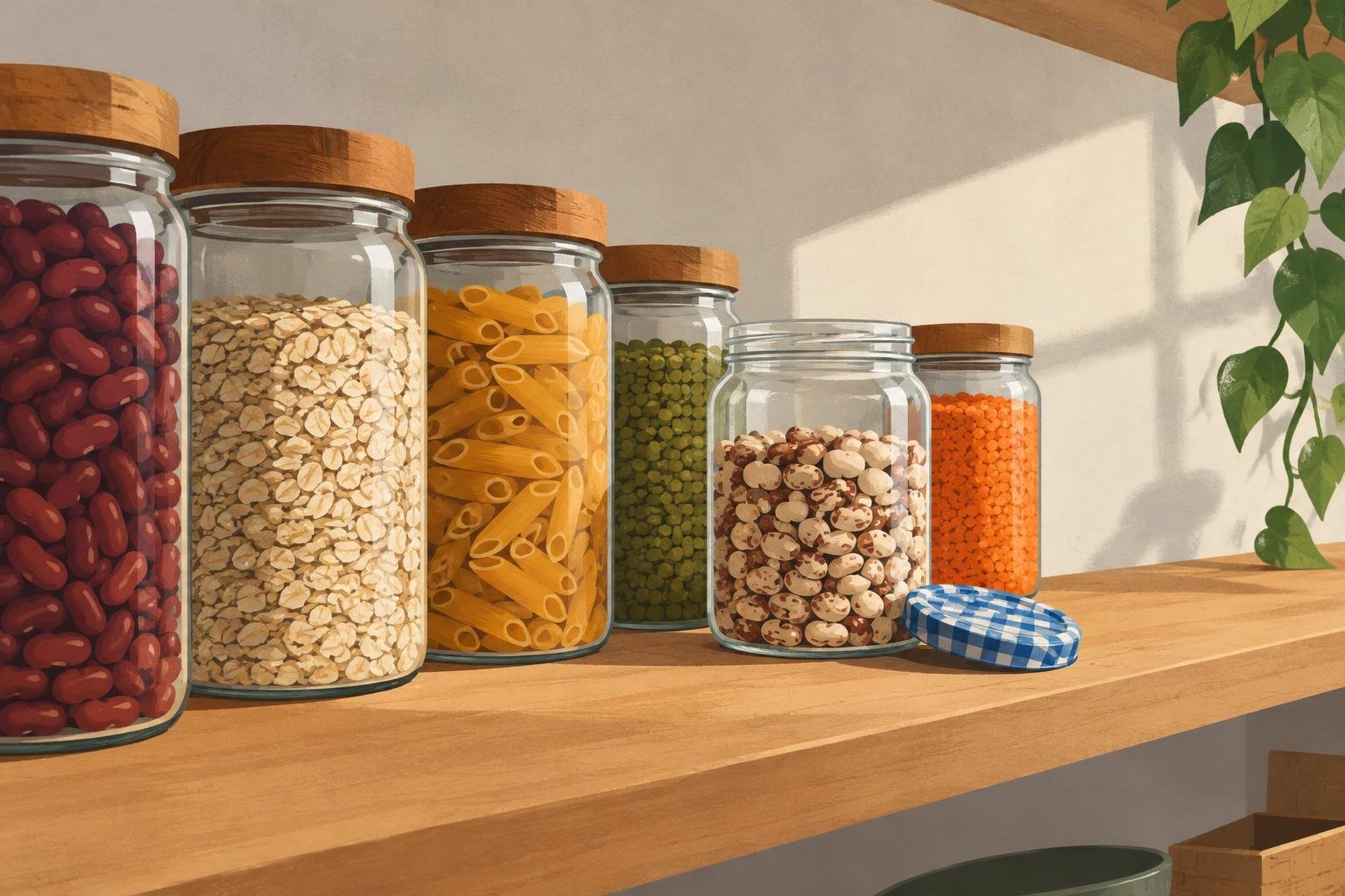 Glass jars with clearly matched contents and one mismatched lid, illustrating why a blog title should accurately represent its article.